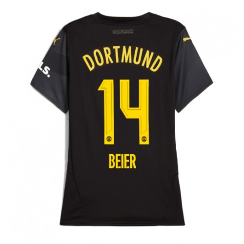 Dámy Fotbalový dres Borussia Dortmund Maximilian Beier #14 2024-25 Venkovní Krátký Rukáv